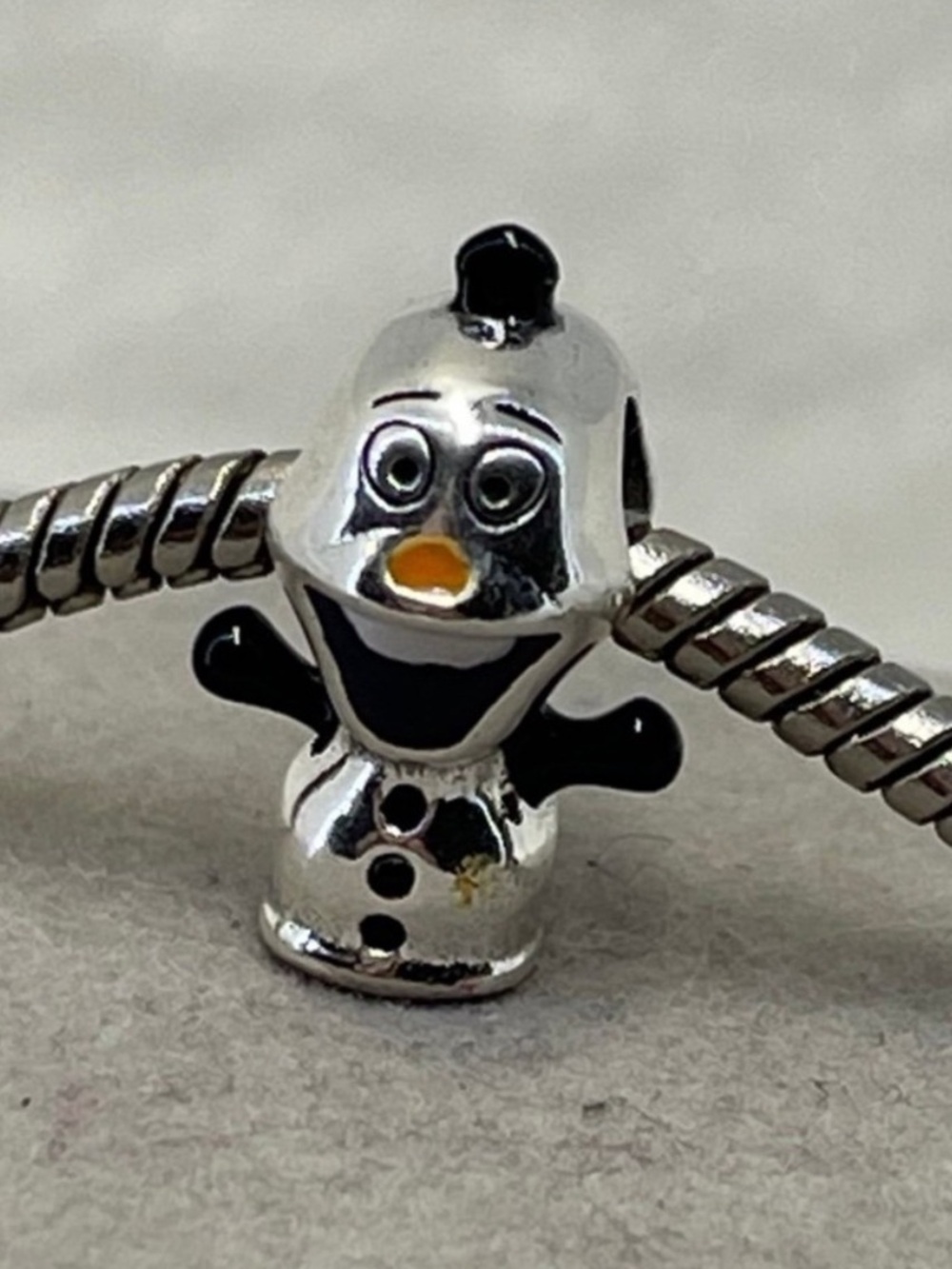 Disney Frozen Olaf snowman charm .925 silver for Pandora Bracelets